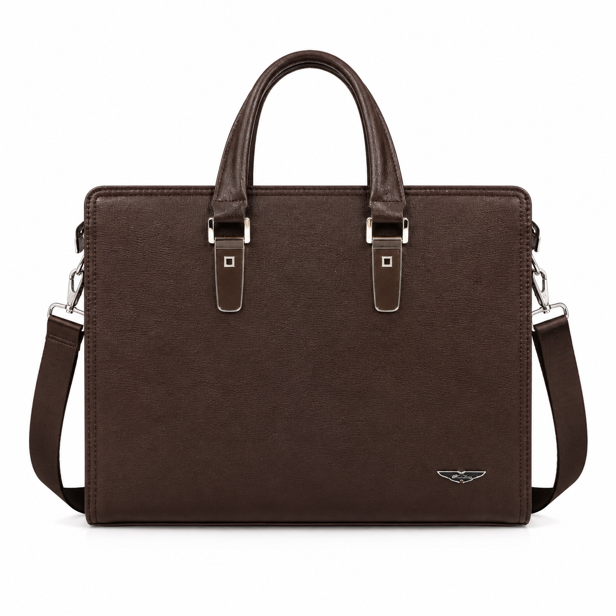 Executive Brown Leather Laptop Briefcase Bag