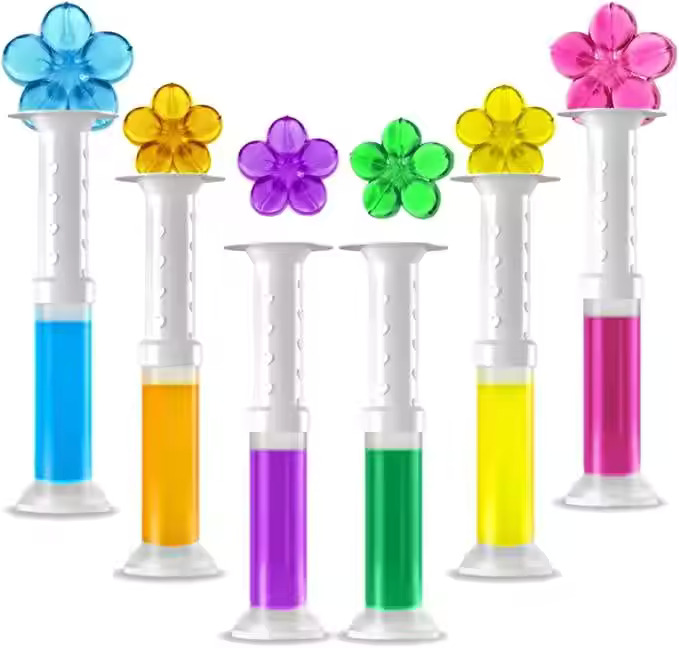 Flower Gel Toilet Air Freshener and Cleaner